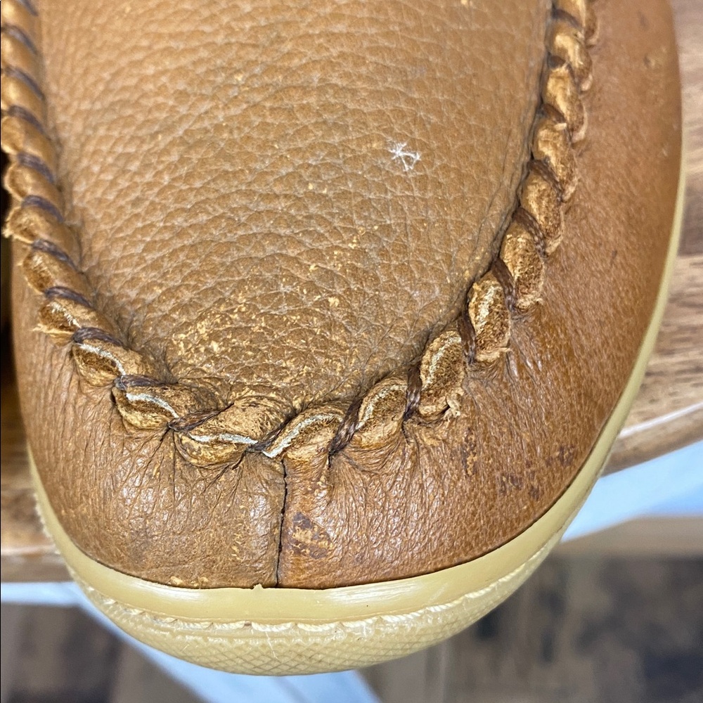 Laurentian Chief Men's Brown Leather Slip On Moccasins Sz 43 - Picture 9 of 16